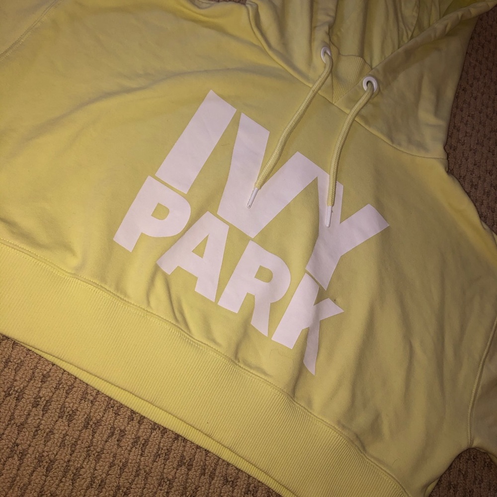 Ivy park yellow/green cropped hoodie!